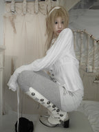 Cutwork Faux‑Leather Gaiters