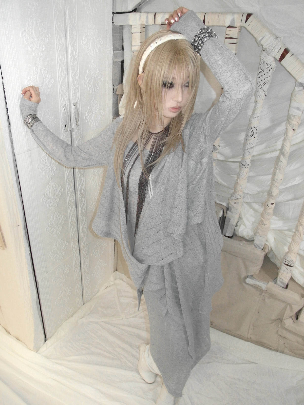 Scarf‑Effect Draped Tunic
