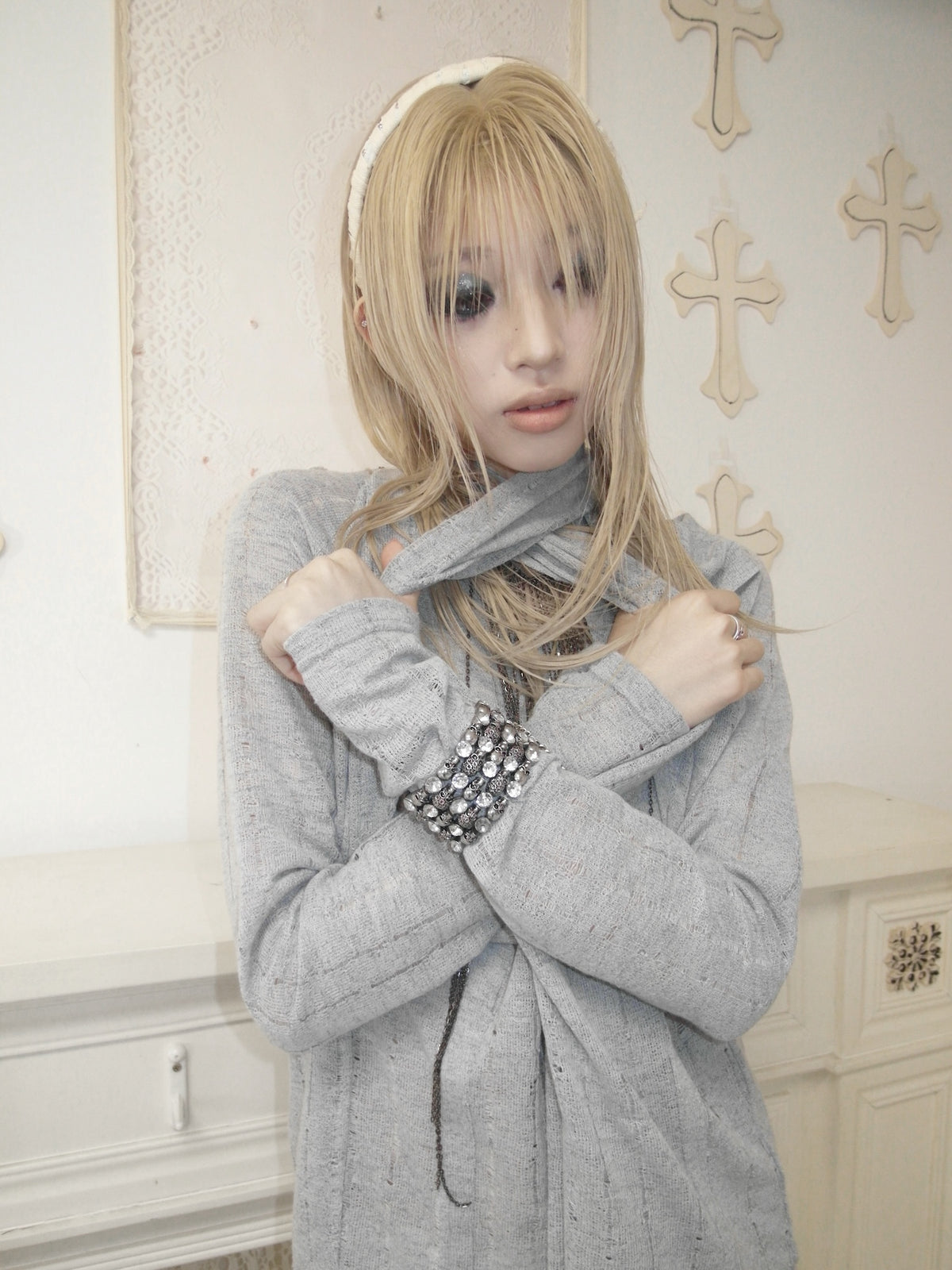 Scarf‑Effect Draped Tunic