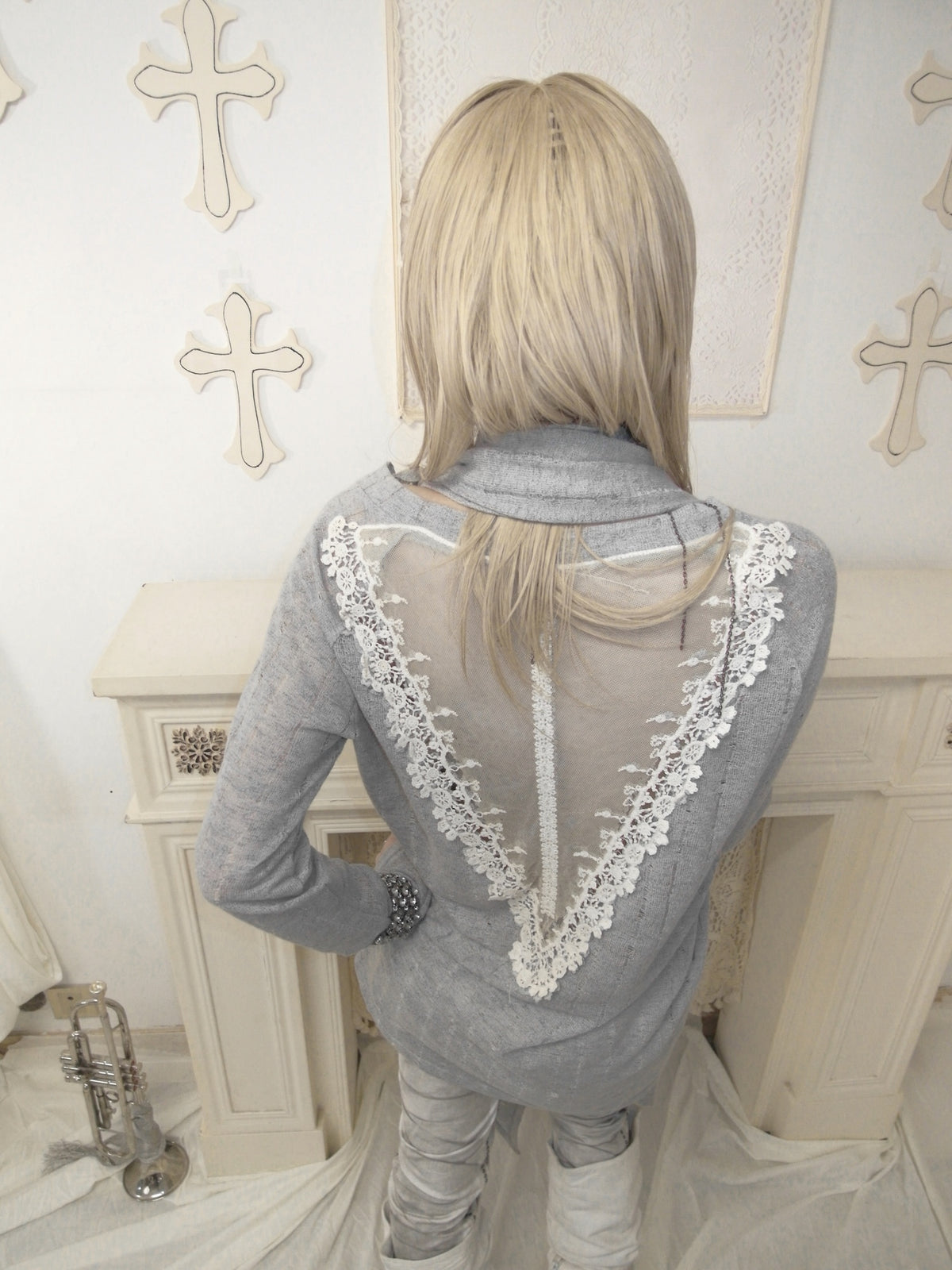 Scarf‑Effect Draped Tunic