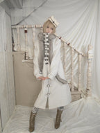Snow‑Hued Fur‑Trimmed Coat
