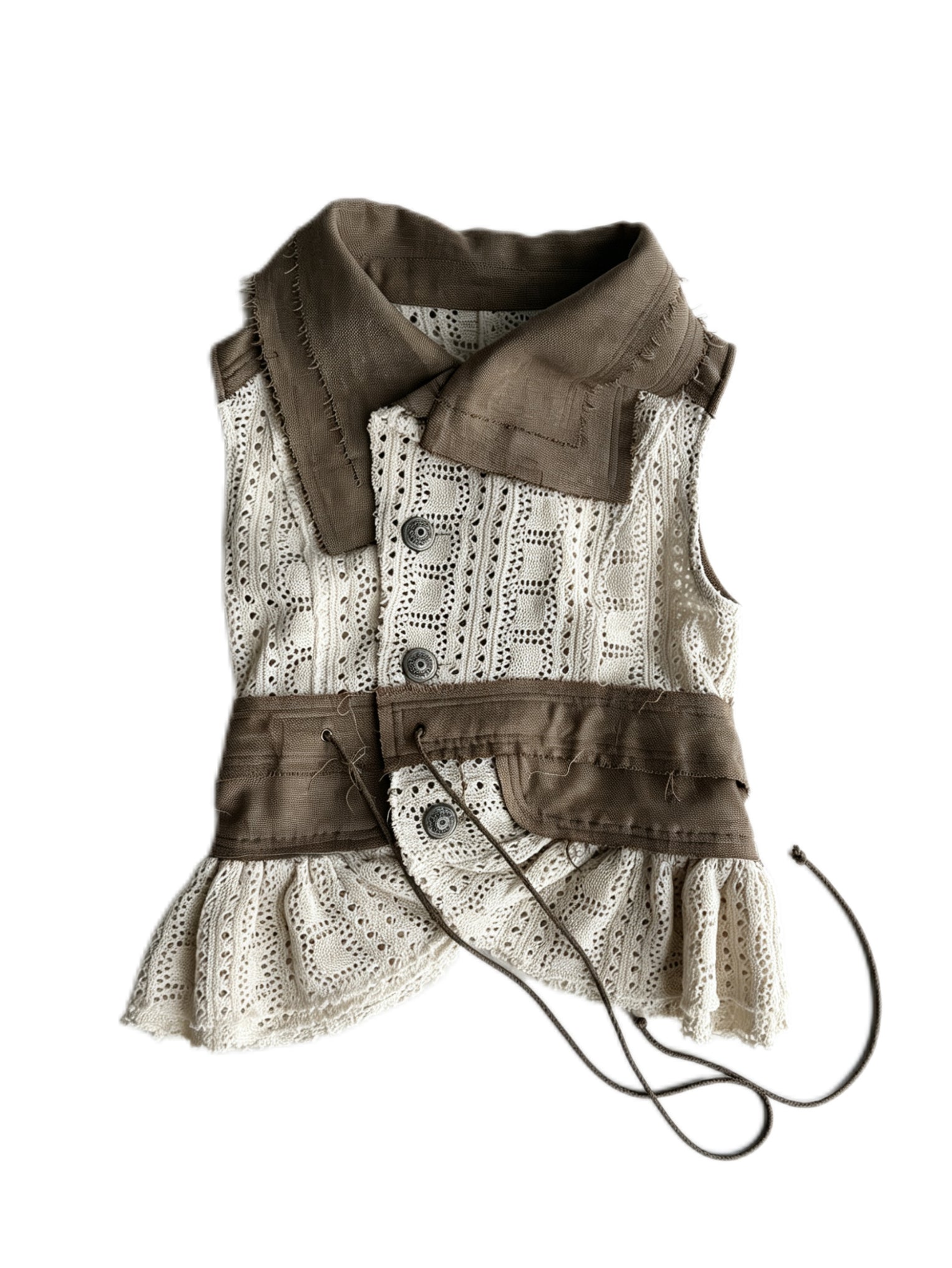 snow castle patchwork vest