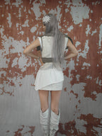 snow castle patchwork vest