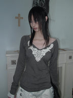 Medieval embroidered top