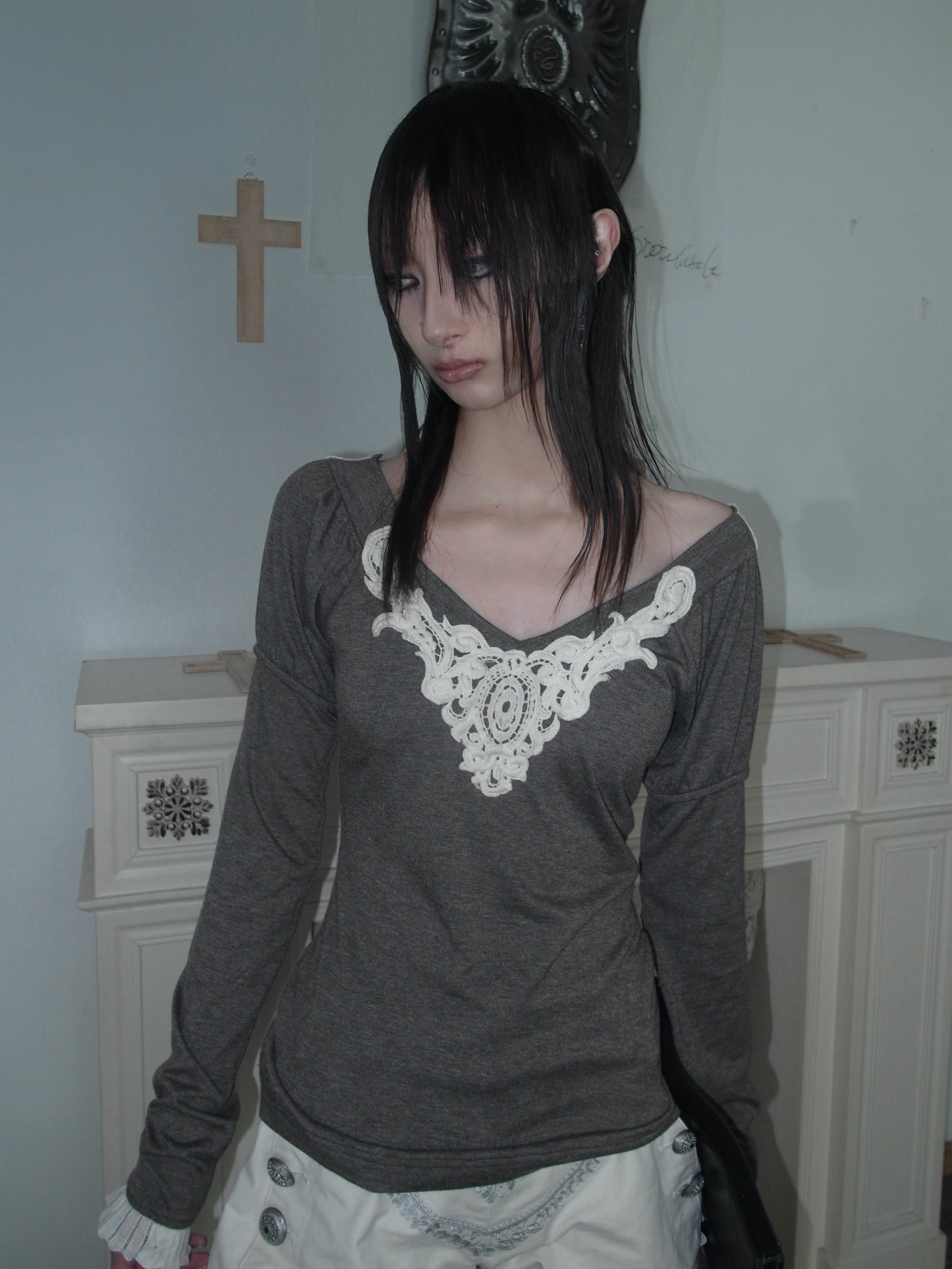 Medieval embroidered top