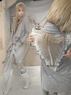 Scarf‑Effect Draped Tunic