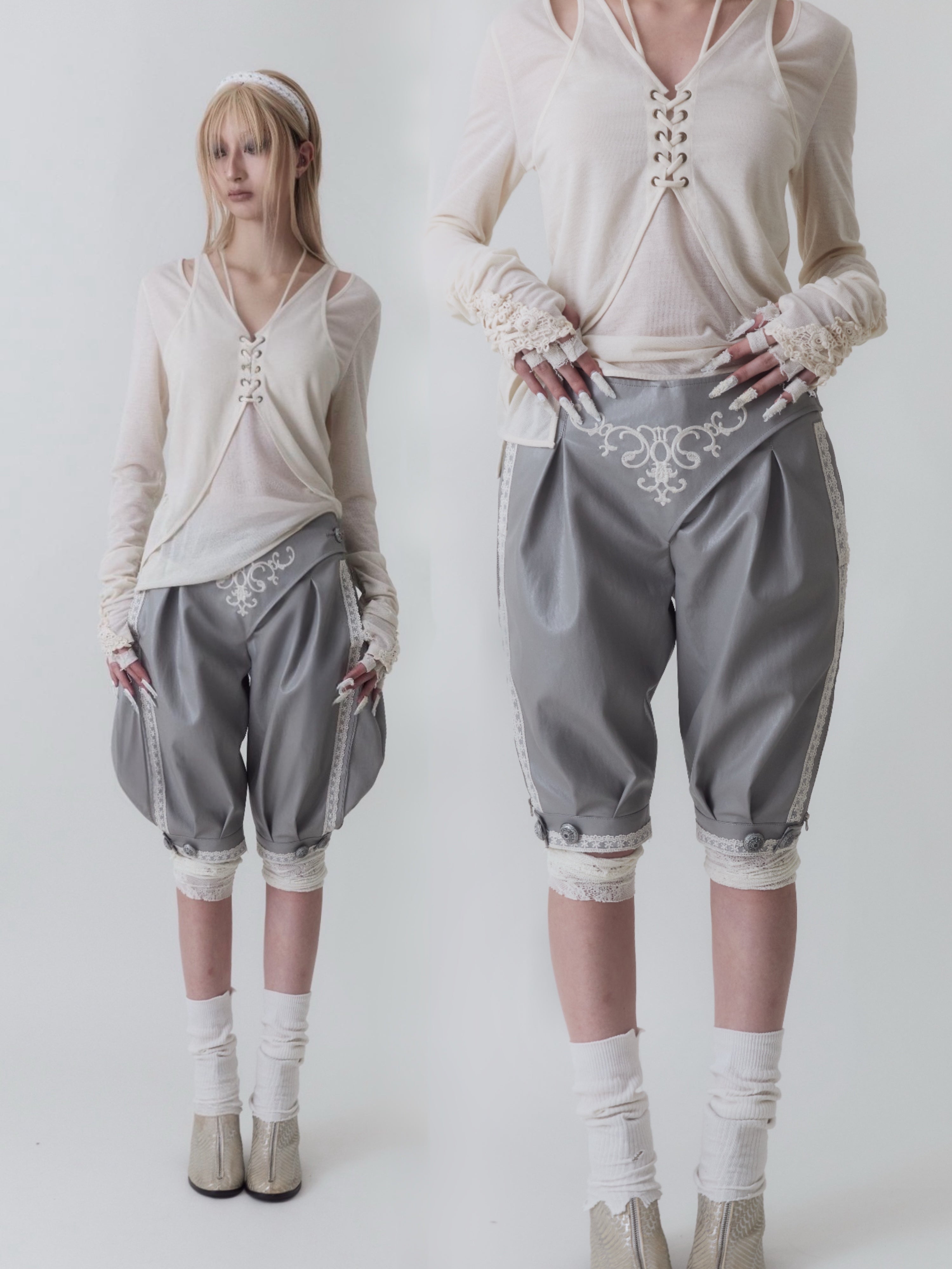 SnowCastle Embroidered leather breeches