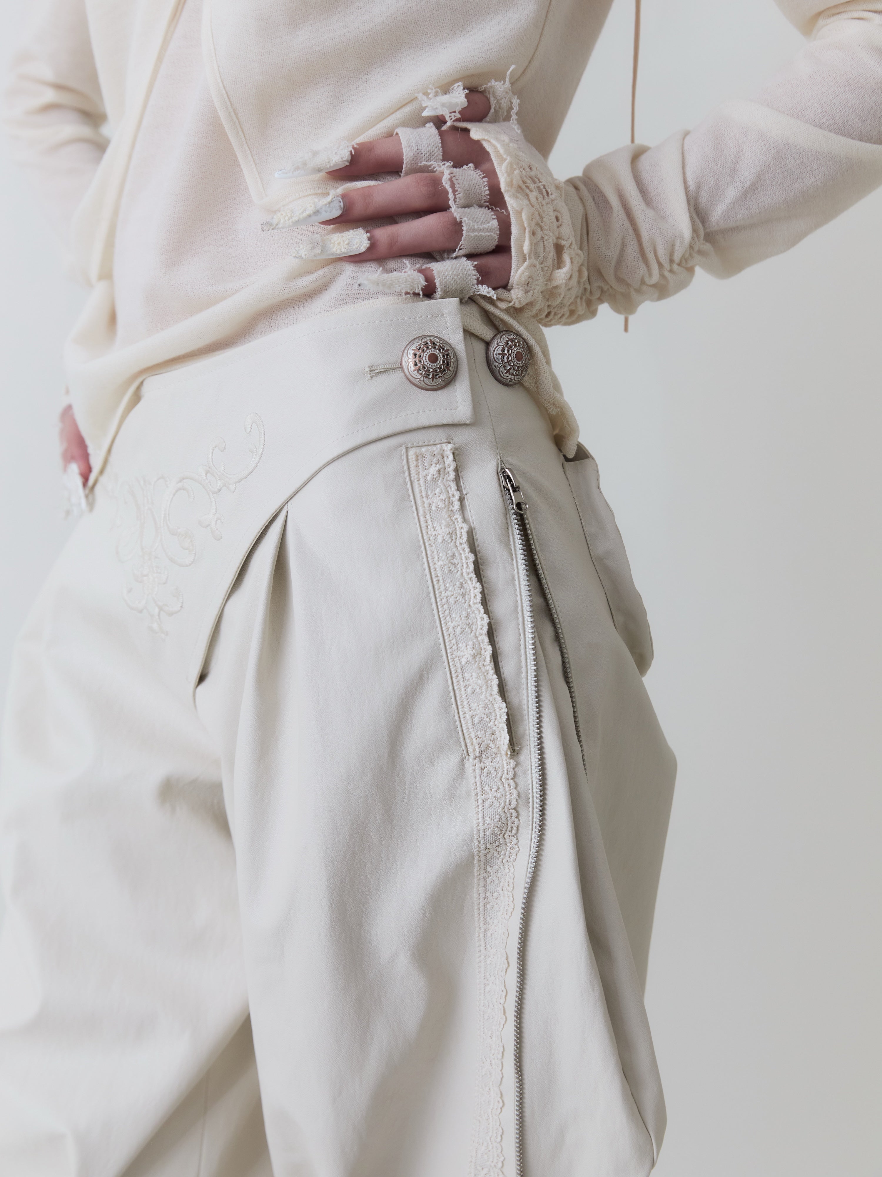 SnowCastle Embroidered leather breeches